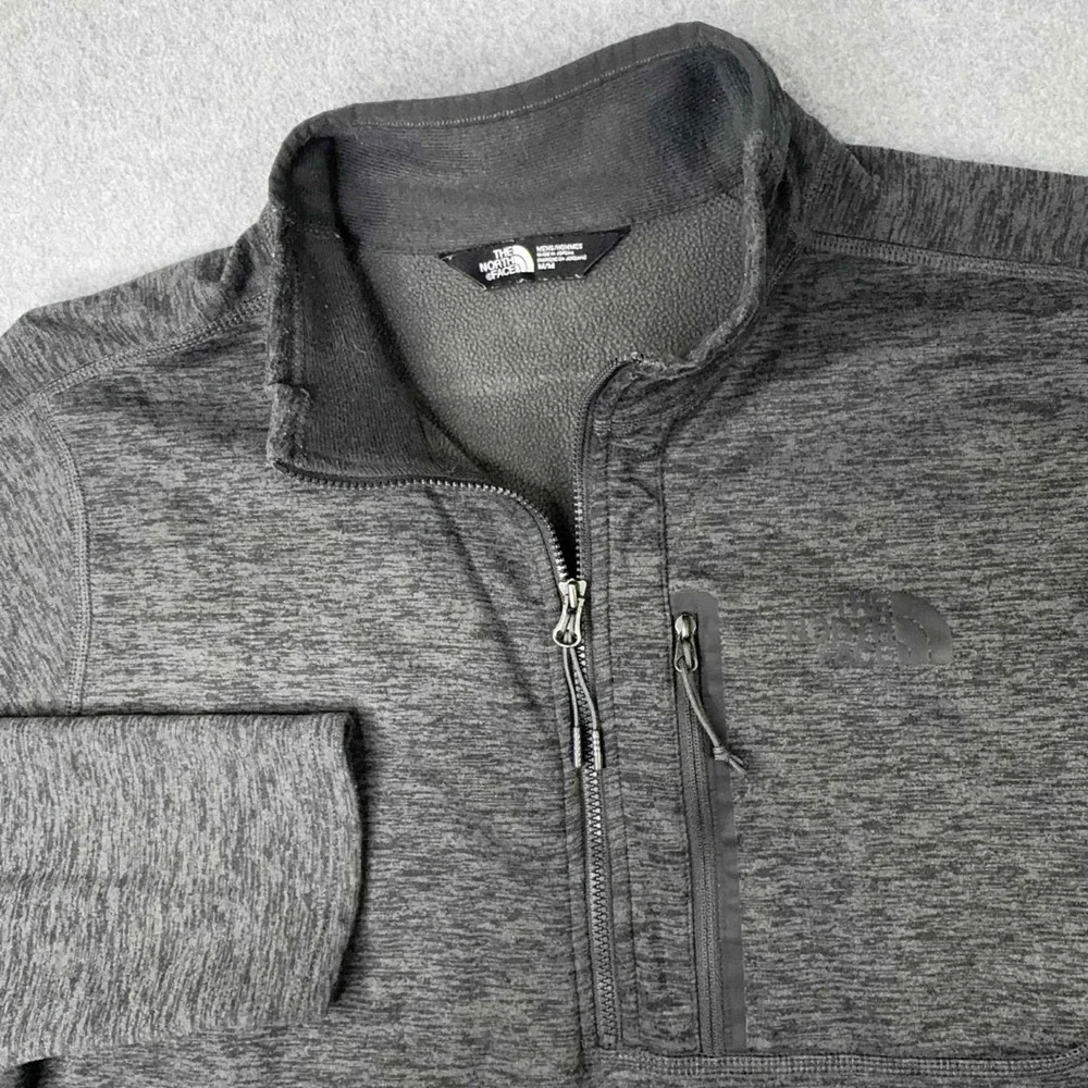 NORTH FACE Canyonlands Long‎ Sleeve Gray Quarter 1/4 Zip Fleece Sweater Men's M